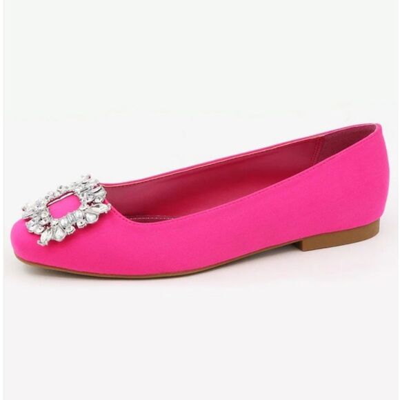 BRAND NEW BAMBOO CRYSTAL JEWEL TONE  EMBELLISHED BALLET FLATS - Picture 1 of 14